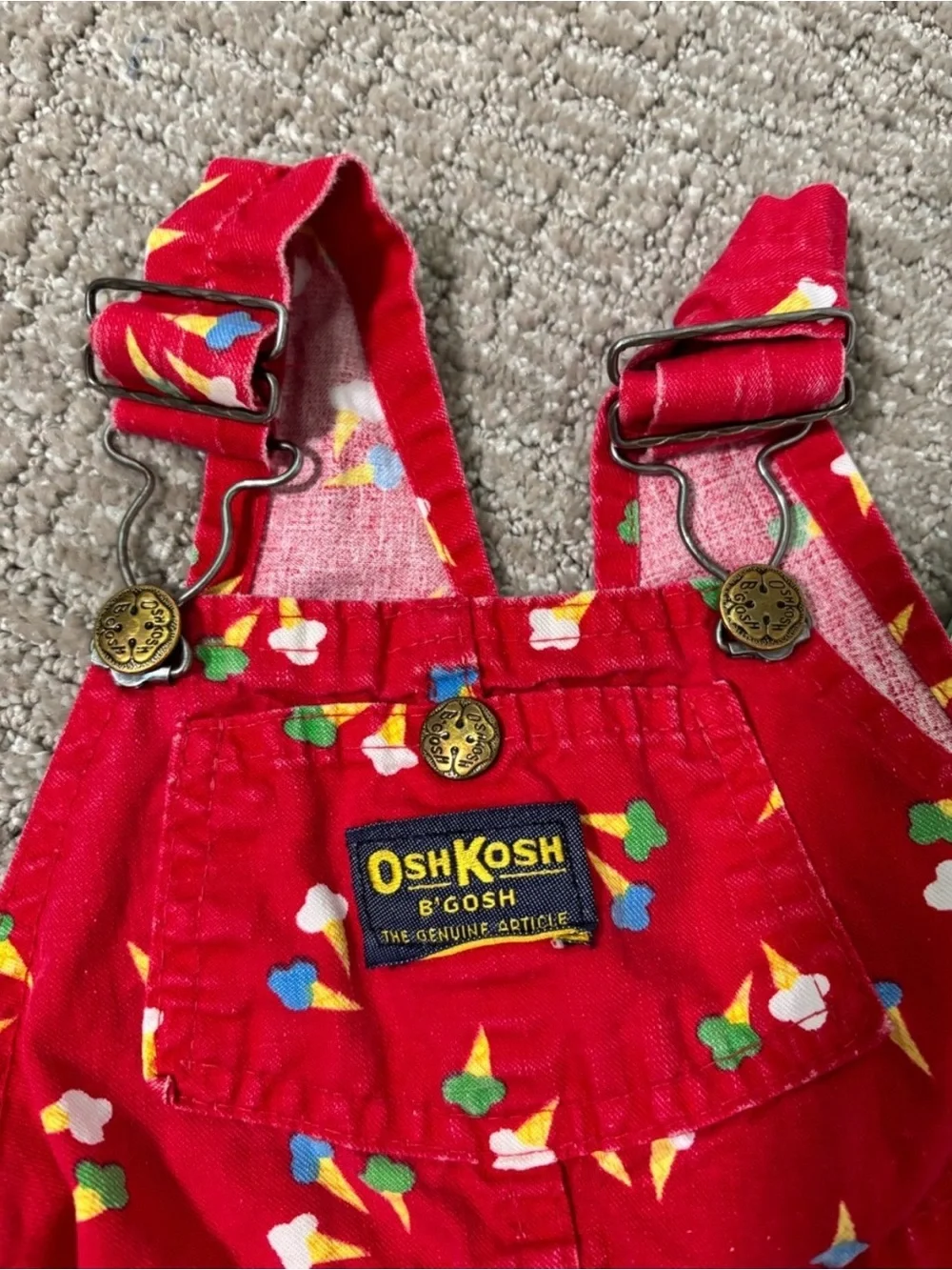 OshKosh B'gosh Bright Red overalls